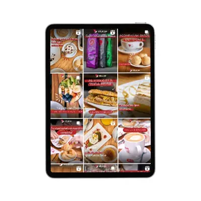 Feed Instagram di Caffè del Dogge su un tablet
