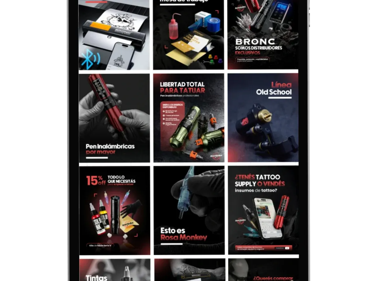 Feed Instagram di Rosa Monkey su un tablet